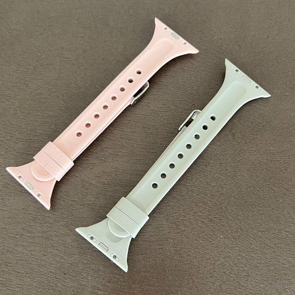 🌸3/$15 🌸 Thin Silicone Apple Watch Sports Bands - Two Pack - Picture 5 of 6